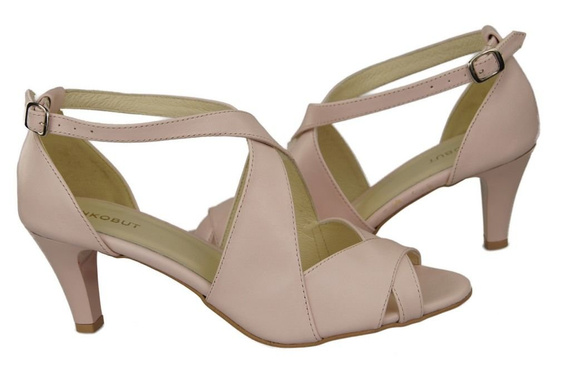 Dámské sandály Powder Pink Natural Leather 130 ElitaBut