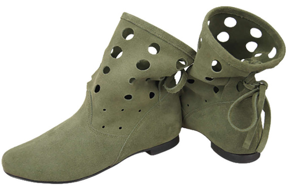 Obuv Dámské kozačky z přírodní kůže Butelkowa Green 160 ElitaBut