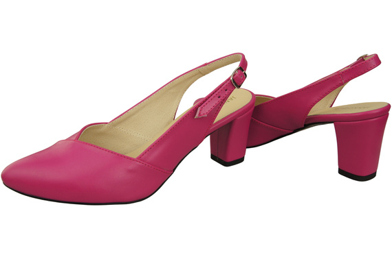 Dámská obuv Fialové sandály na podpatku Přírodní kůže 217 ElitaBut