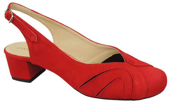 Dámská obuv Přírodní semišové sandály Červená 842 Z ElitaBut