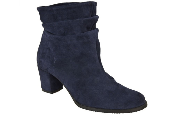 Dámská obuv Přírodní kožené kozačky Námořnická modrá 986 ElitaBut