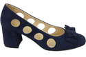 Dámská obuv Navy blue Přírodní semišová kůže 182 ElitaBut