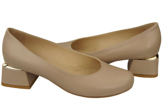 Dámská obuv Dámské lodičky Přírodní kůže 159 Cappuccino Lico ElitaBut