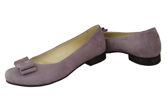 Dámské baleríny Lila přírodní kůže Semiš 126 ElitaBut