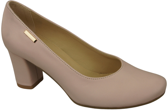 Dámské boty Classic Pumpkin Pink Natural Leather Almond Nose 201 ElitaBut