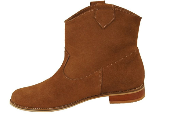 Dámské boty Caramel Jaro / podzim přírodní kůže velur 132 L ElitaBut