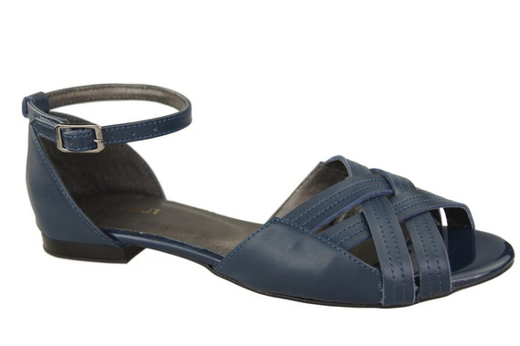 Dámské sandály Navy Blue Natural Leather 128 ElitaBut