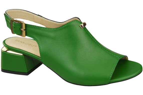 Dámská obuv Sandály Zelená zlatá přezka Přírodní kůže 198 ElitaBut