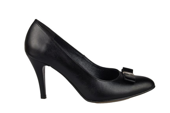 Dámská obuv Přírodní kožené lodičky Black 788 ElitaBut