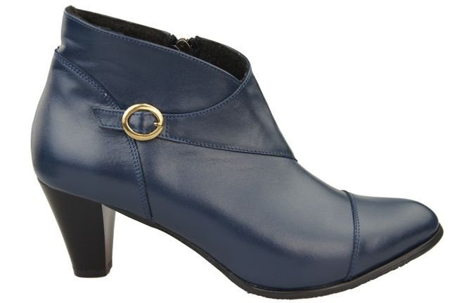 Obuv Dámské zimní boty z přírodní kůže Navy blue 100 Z ElitaBut