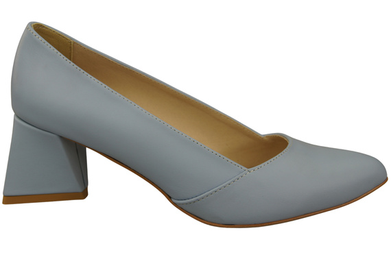 Dámské Lodičky Světle modrá Pravá Kůže Špičatá Špička Podpatek ElitaBut 221