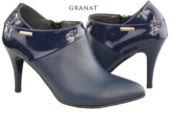 Obuv Dámské polobotky z přírodní kůže Námořnická modrá 865 ElitaBut