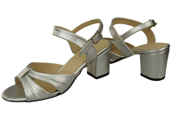 Dámská obuv Stříbrné sandály Přírodní kůže 168 ElitaBut