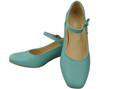 Dámská obuv Obuv s páskem Tyrkysová přírodní kůže 202 ElitaBut