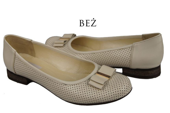 Dámské baleríny z přírodní kůže 859 ElitaBut