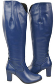 Stylová dámská obuv Navy Blue Stiletto Boots Natural Leather 211 ElitaBut