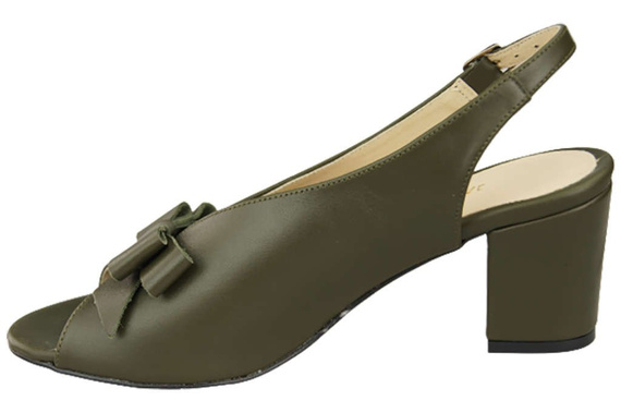 Dámská obuv Sandály Olive Natural Leather Faced 148 L ElitaBut