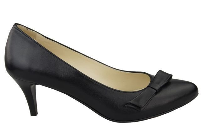 Dámská obuv Přírodní kožené lodičky Černá 989 ElitaBut