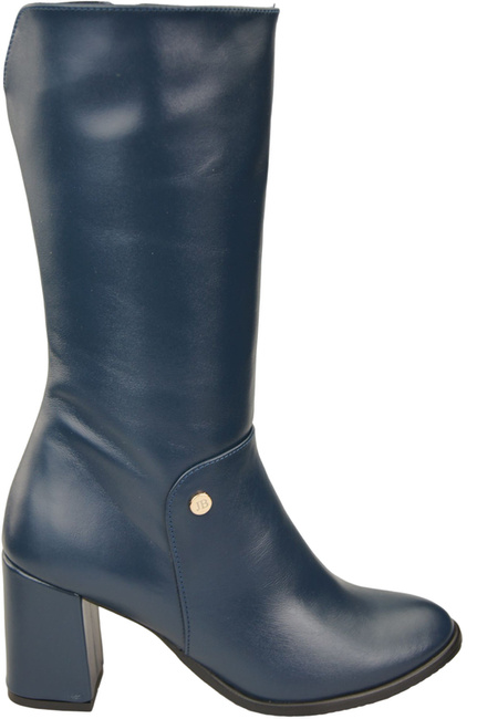 Obuv Dámské boty námořnická modrá do půli nohy přírodní kůže 189 ElitaBut