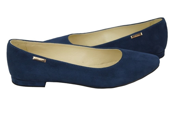 Dámské boty Baleríny navy blue semišová kůže 131 ElitaBut