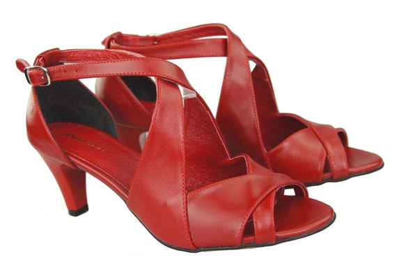 Dámská obuv Sandály Červená přírodní kůže 130 ElitaBut