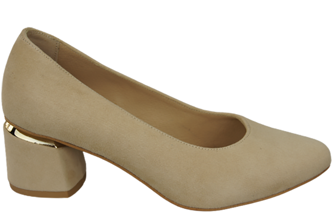 Dámská obuv Beige Natural Suede Leather 143 Z ElitaBut