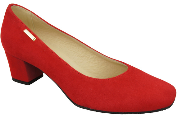 Pohodlná dámská obuv Red Suede Leather 172 Z ElitaBut