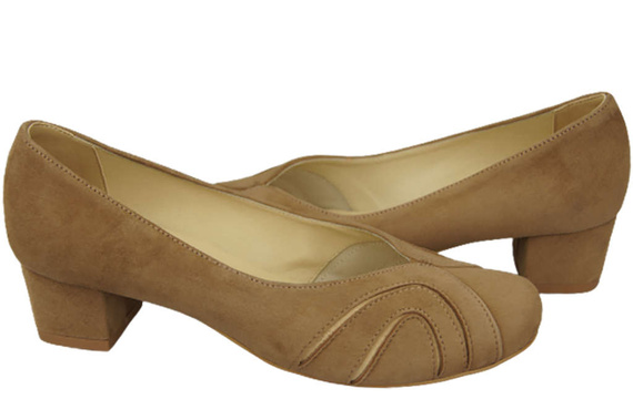 Dámská obuv Semišové kožené lodičky Olive 786 Z ElitaBut