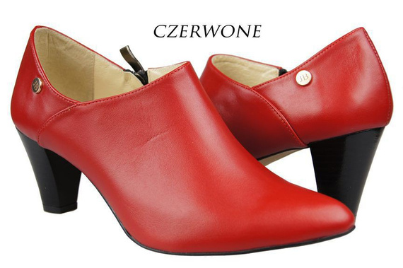 Obuv Dámské boty z přírodní kůže Červená 864 ElitaBut