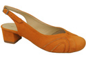 Dámská obuv Přírodní semišové sandály Oranžová 842 Z ElitaBut