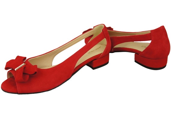 Obuv Dámské sandály Červená přírodní semišová kůže 994 Z Kombinace stylu a pohodlí ElitaBut