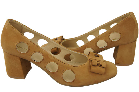 Dámská obuv Červené semišové lodičky 182 ElitaBut