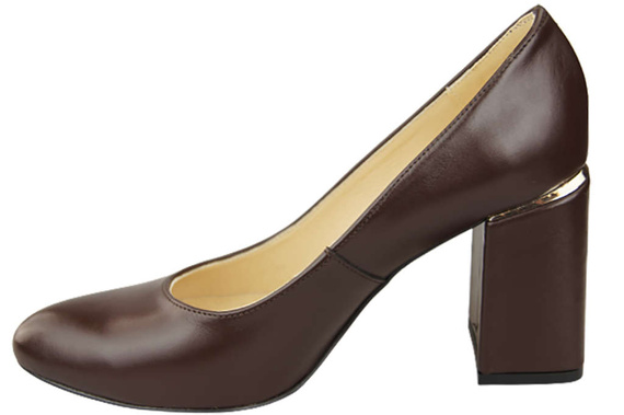 Dámská obuv Chocolate pumps Natural leather 179 ElitaBut