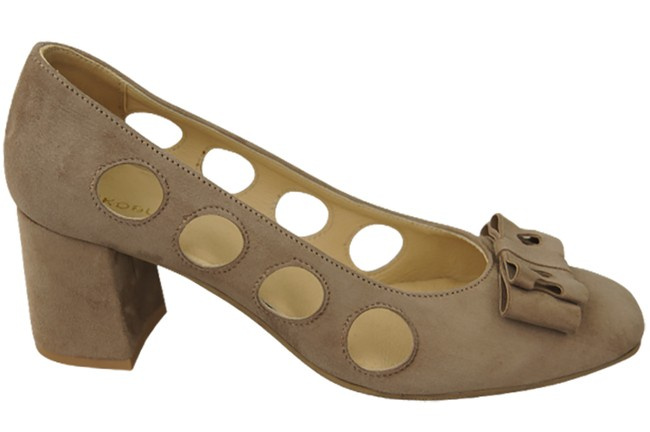 Dámská obuv Cappuccino Dark Natural Suede Leather 182 ElitaBut