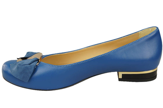 Dámské baleríny Natural Leather Blue 894 ElitaBut