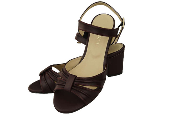 Dámská obuv Sandály Maroon Natural Leather 168 ElitaBut