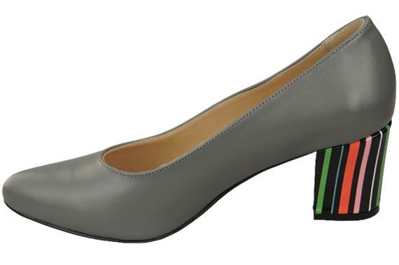 Dámská obuv Ash kožené lodičky s ozdobným podpatkem 158 ElitaBut