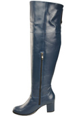 Dámské boty Navy blue Musketeers High over the knee natural leather 190 ElitaBut