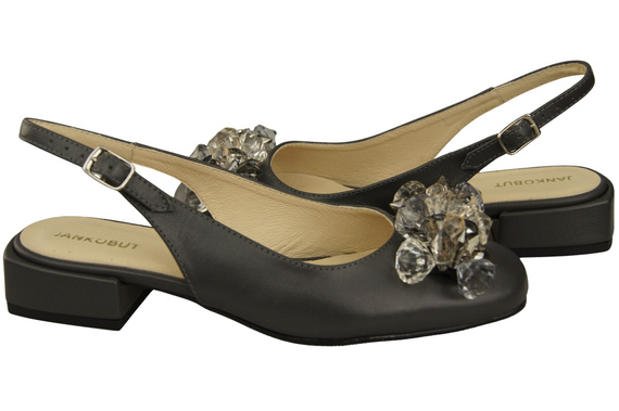 Dámská obuv Graphite sandály s krystaly Přírodní kůže 215 ElitaBut