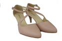 Dámská obuv Sandály Nízký Stiletto Kožené Powder Pink 990 ElitaBut