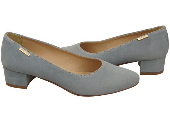Pohodlné dámské boty Light Blue in Natural Suede Leather 220 od ElitaBut
