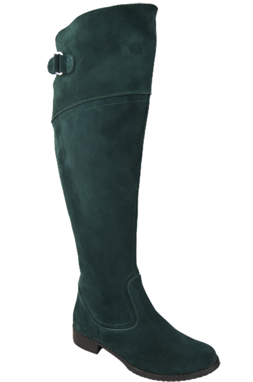 Dámské boty Malachite Musketeers Vysoké nad kolena z přírodní kůže Velour 154 ElitaBut