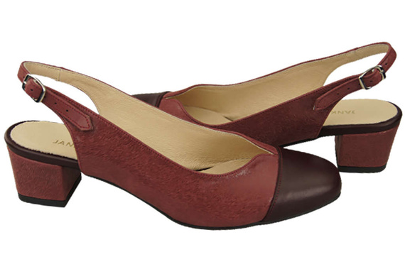 Dámská obuv Sandály z přírodní kůže 165 Maroon ElitaBut