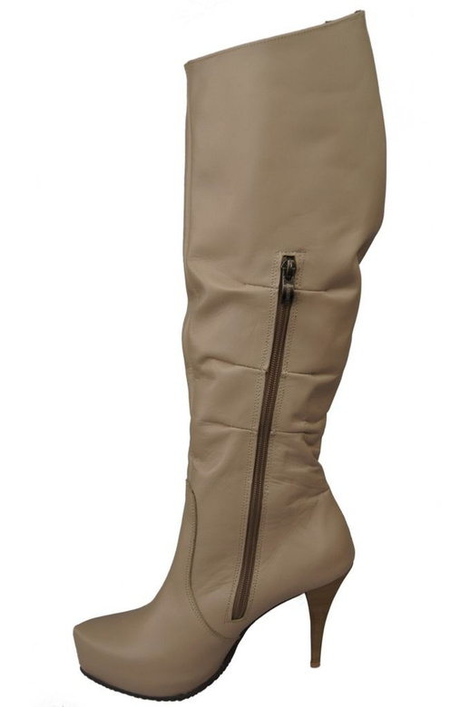 Dámské boty Cappuccino Bright Platform přírodní kůže 120 ElitaBut