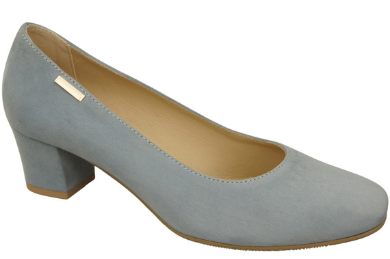 Pohodlné dámské lodičky Světle modrá semišová přírodní kůže 172 od ElitaBut