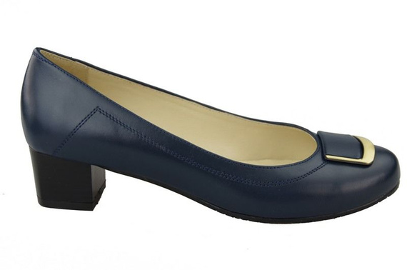 Dámská obuv Dámské lodičky z přírodní kůže Námořnická modř 962 ElitaBut