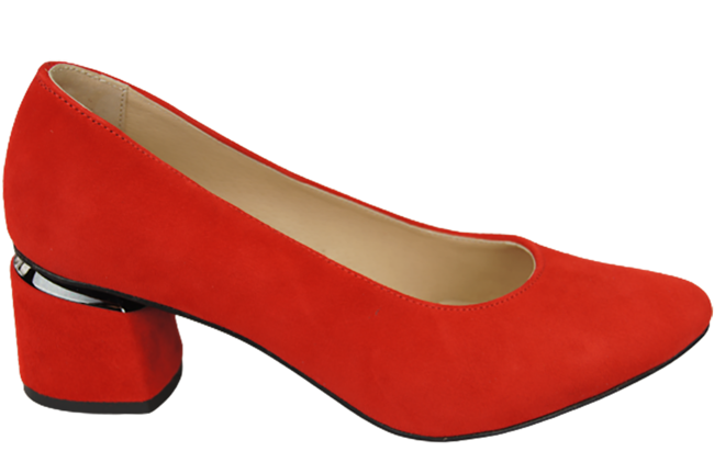 Dámská obuv Červená semišová kůže 143 Z ElitaBut