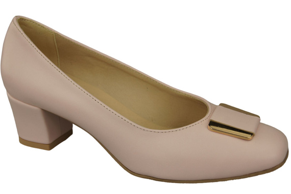 Dámské lodičky z přírodní kůže 187 Powder Pink ElitaBut