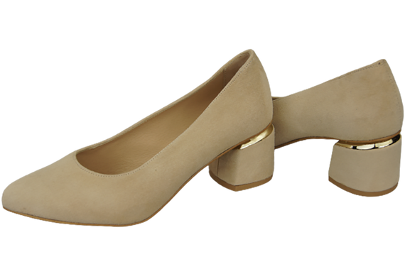 Dámská obuv Beige Natural Suede Leather 143 Z ElitaBut