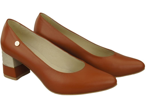 Dámská obuv Červené kožené lodičky 142 ElitaBut